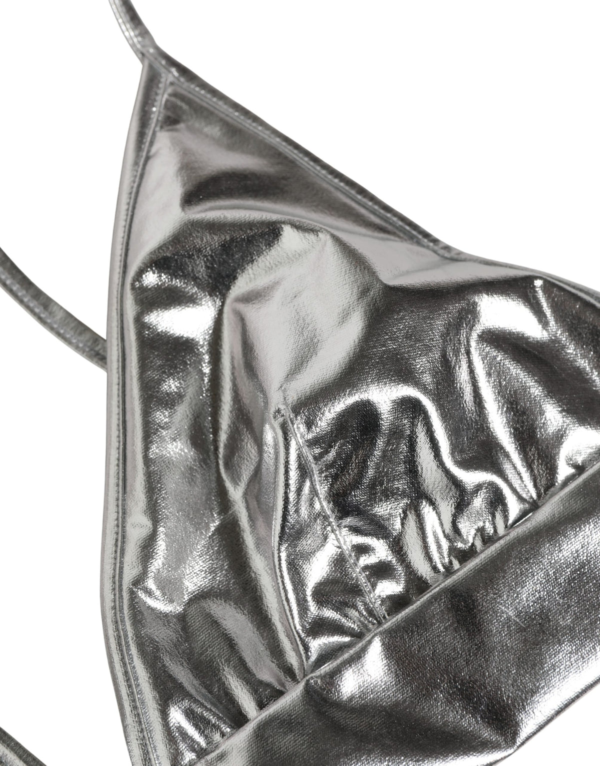 Dolce & Gabbana Metallic Silber Ärmelloses Bustier Cropped Top