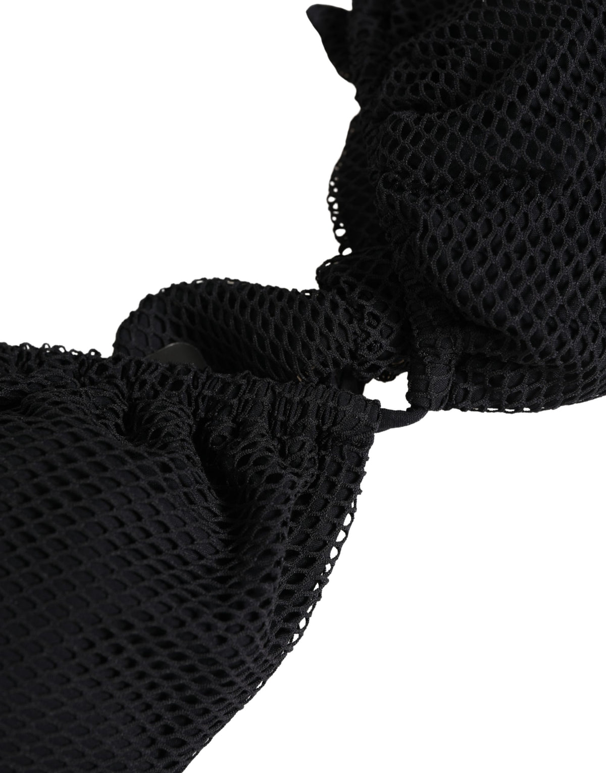 Dolce & Gabbana Schwarzes gepolstertes Triangel-Neckholder-Bikini-Oberteil Bademode