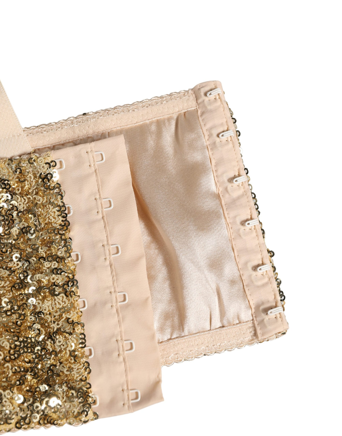 Dolce & Gabbana Gold Pailletten Semi-Pad Bügel-BH Unterwäsche