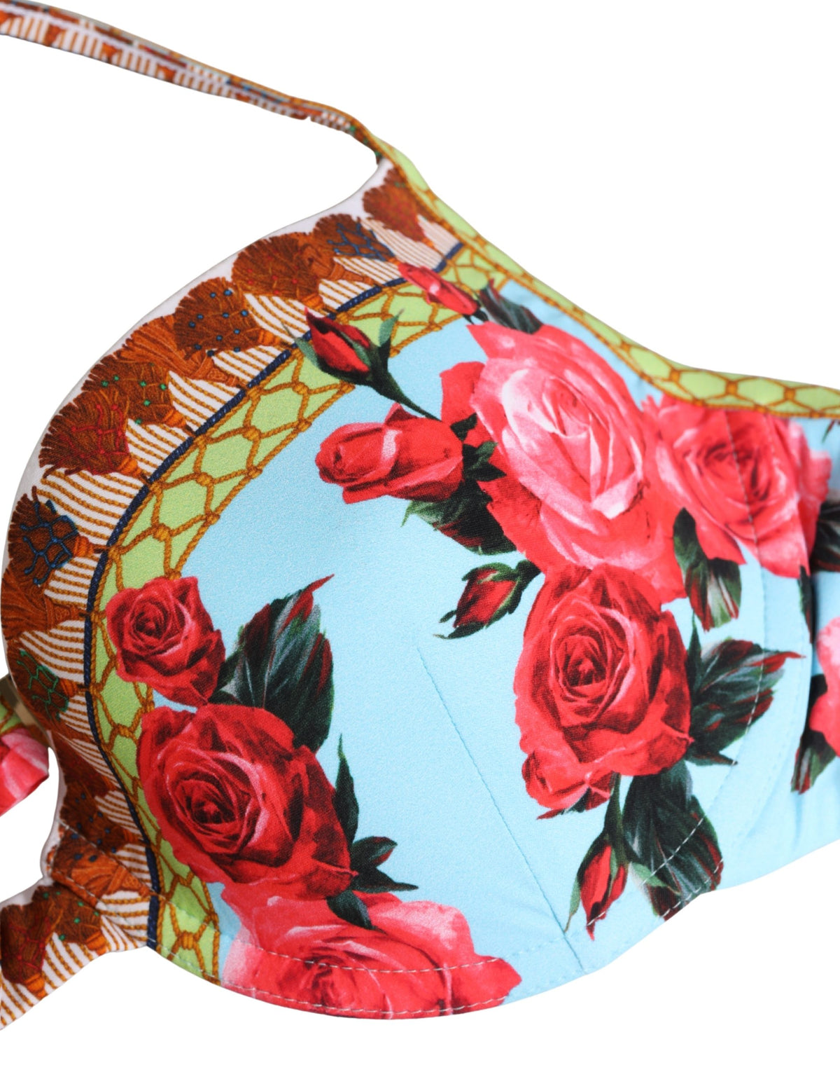 Dolce & Gabbana Neckholder-Bikinioberteil mit mehrfarbigem Blumenprint Bademode