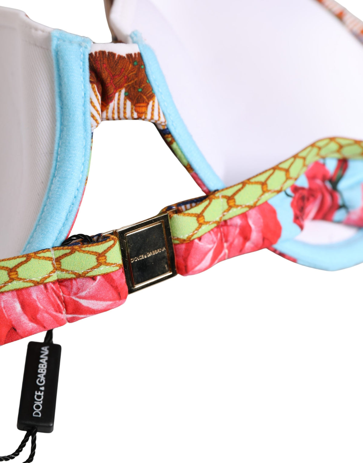 Dolce & Gabbana Neckholder-Bikinioberteil mit mehrfarbigem Blumenprint Bademode