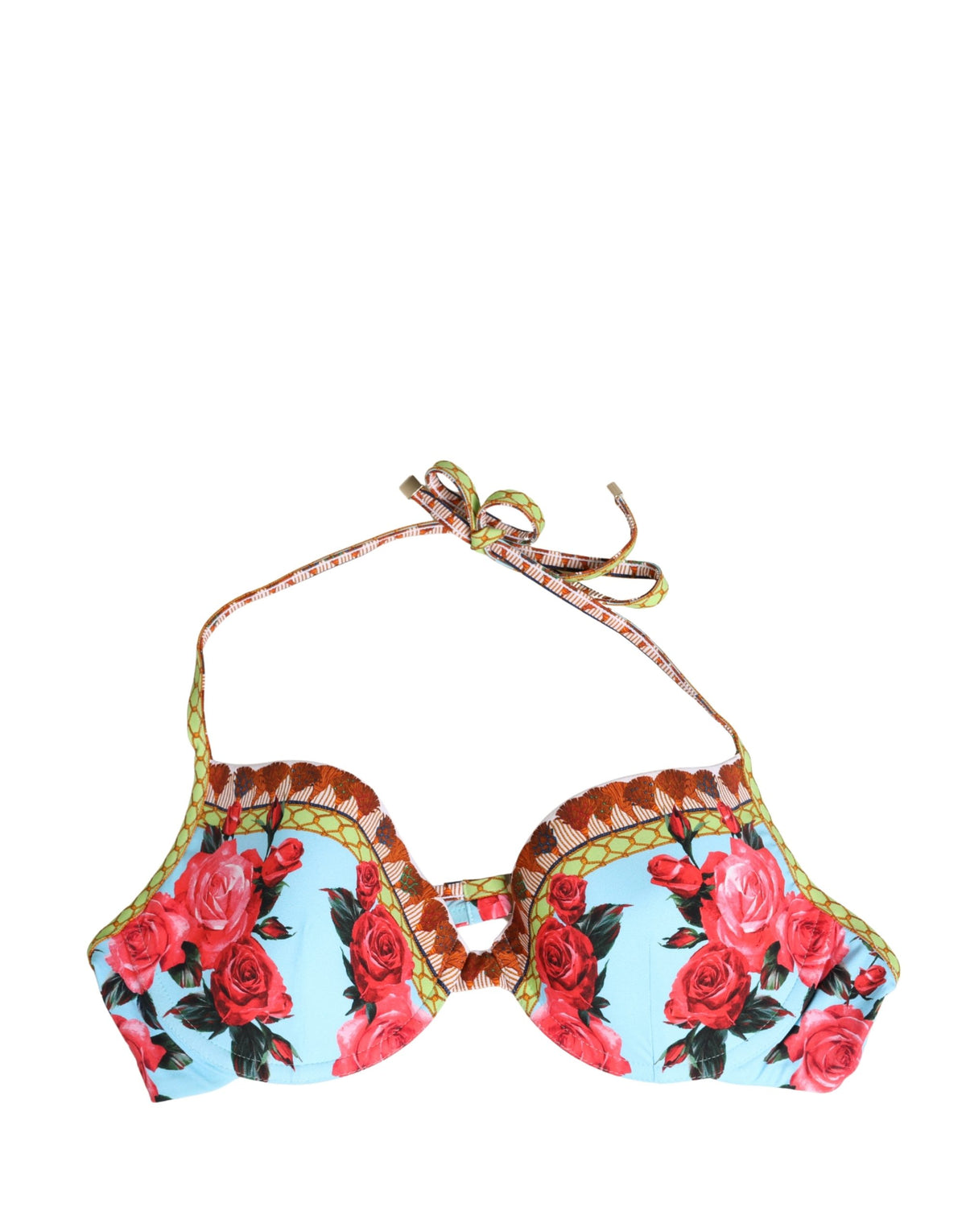 Dolce & Gabbana Neckholder-Bikinioberteil mit mehrfarbigem Blumenprint Bademode
