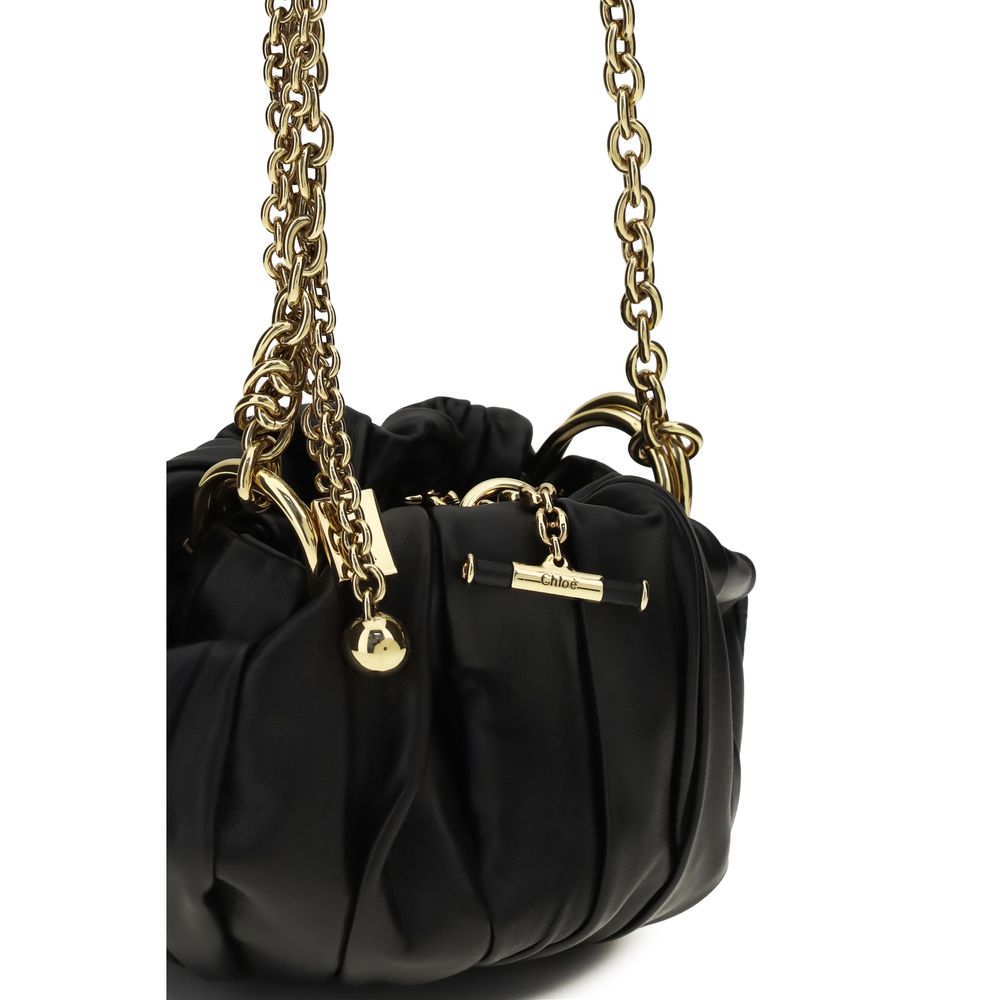 Chloé Black Lamb Ovis Aries Aries Shoulder Bag