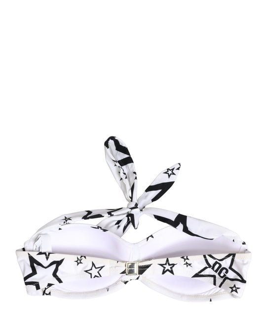 Dolce & Gabbana White Millennials Star Padded Bandeau Underwear