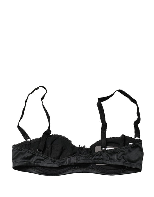 Dolce & Gabbana Black Semi-Pad Underwire Balconette Bra Underwear