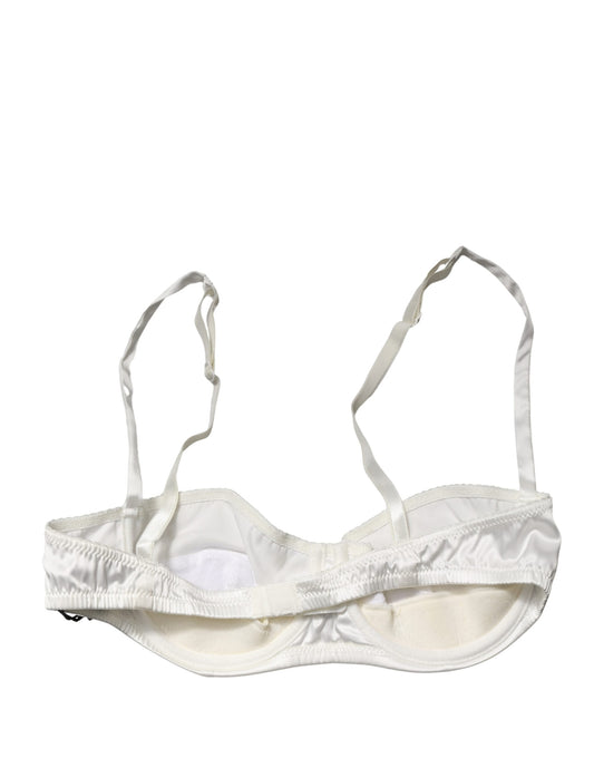 Dolce & Gabbana White Semi-Pad Underwire Balconette Underwear