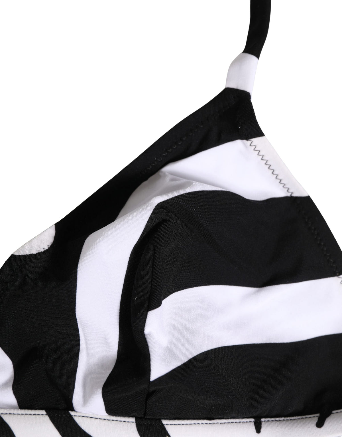 Dolce & Gabbana Schwarz Weiß Zebra Bikini Top Höschen Bademode