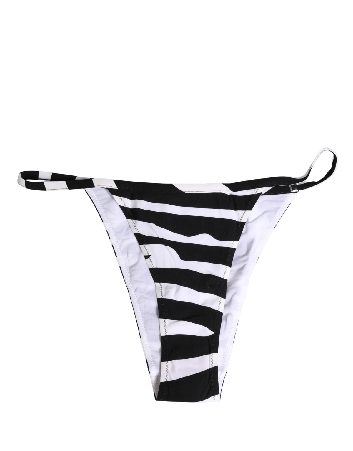 Dolce & Gabbana Schwarz Weiß Zebra Bikini Top Höschen Bademode