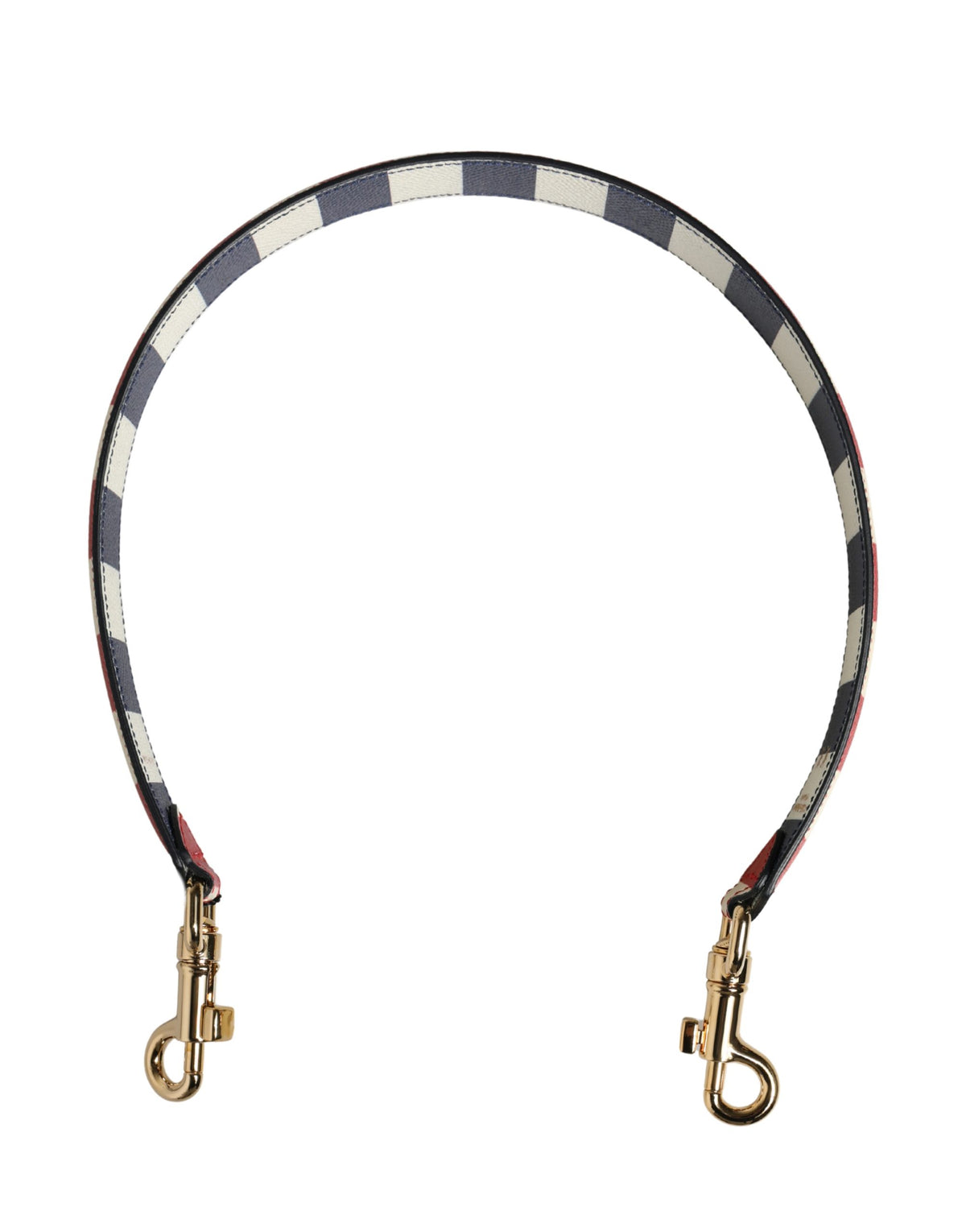 Dolce & Gabbana Mehrfarbiger Schulterriemen aus gestreiftem Leder als Taschenaccessoire