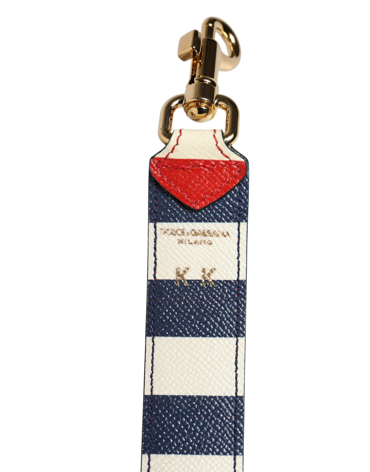 Dolce & Gabbana Mehrfarbiger Schulterriemen aus gestreiftem Leder als Taschenaccessoire