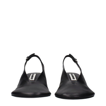 Jil Sander Black Leather High Heel Pumps