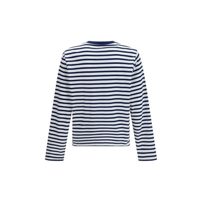 Ami Paris Blue Cotton Long Sleeve T-Shirt