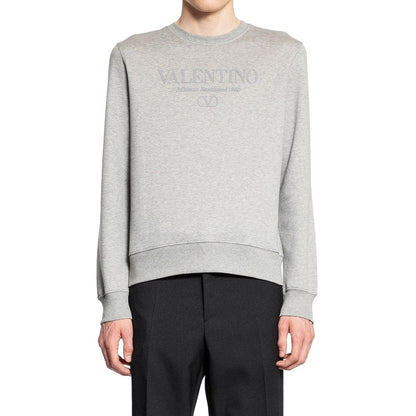 Valentino Garavani Gray Cotton Sweatshirt