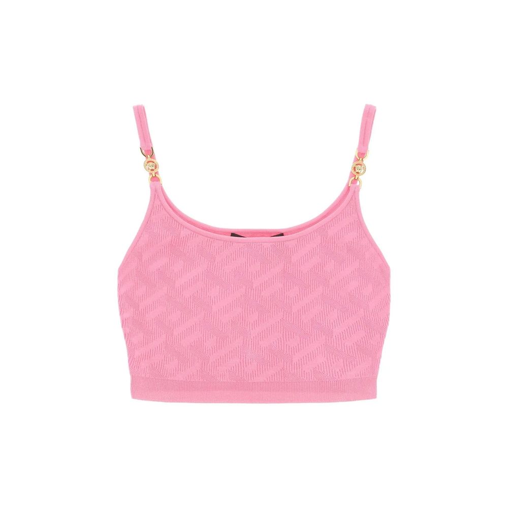 Versace Multicolor Elastane Tank Tops