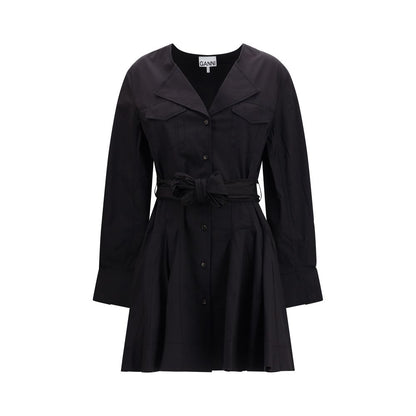 Ganni Black Cotton Casual Dress
