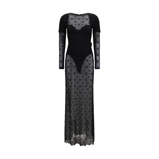 Marine Serre Black Polyamide Casual Dress