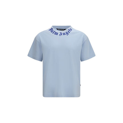 Palm Angels Blue Cotton T-Shirt