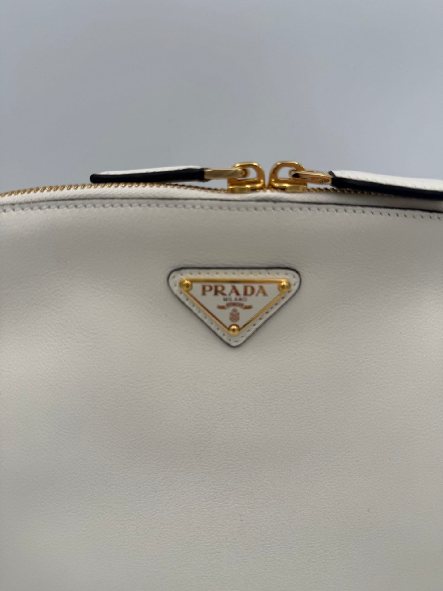 Prada PRADA Bauletto BOWLING in Leather Handbag