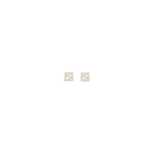 Fendi White Brass Earrings