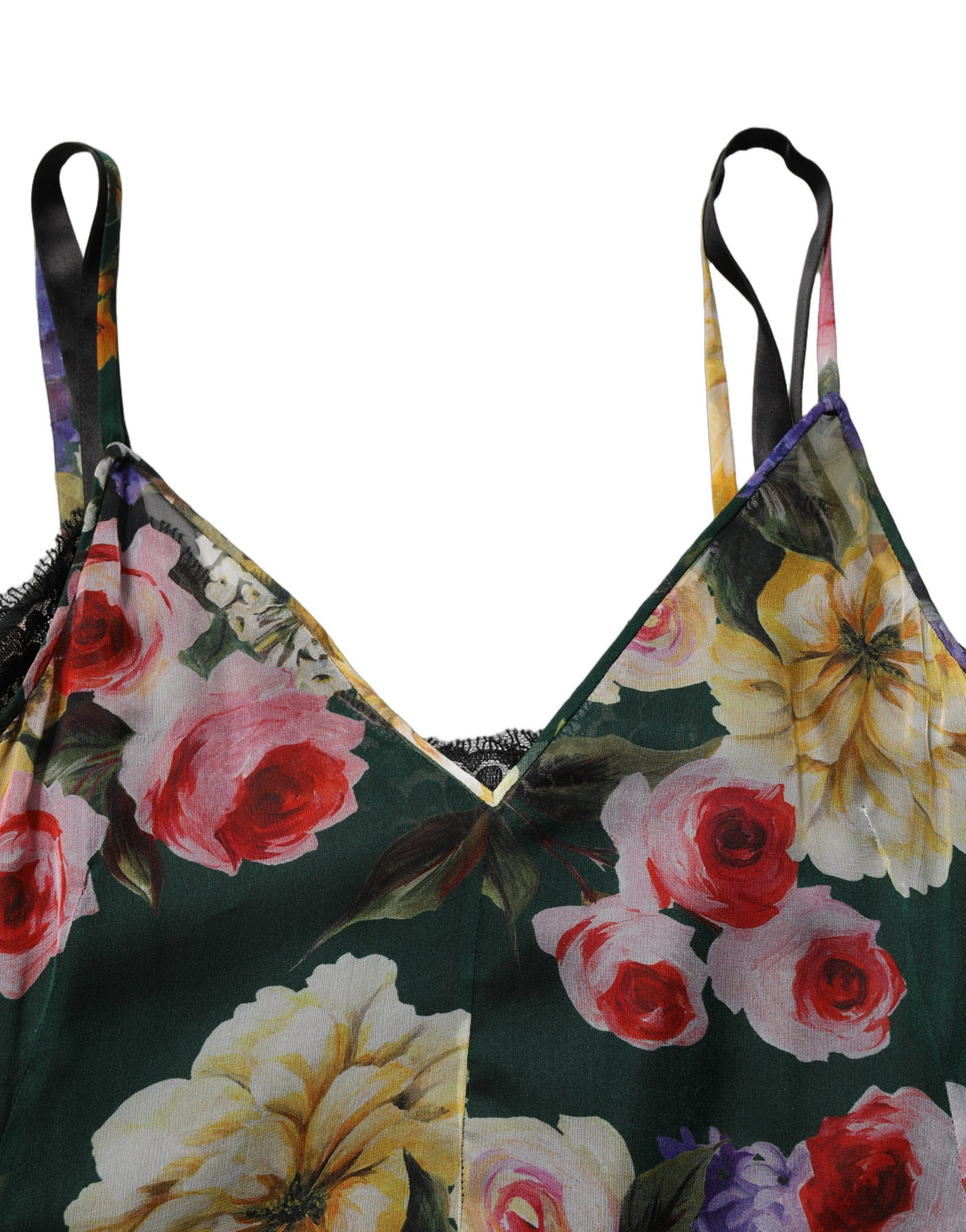 Dolce & Gabbana Ärmelloses Minikleid mit mehrfarbigem Blumendruck