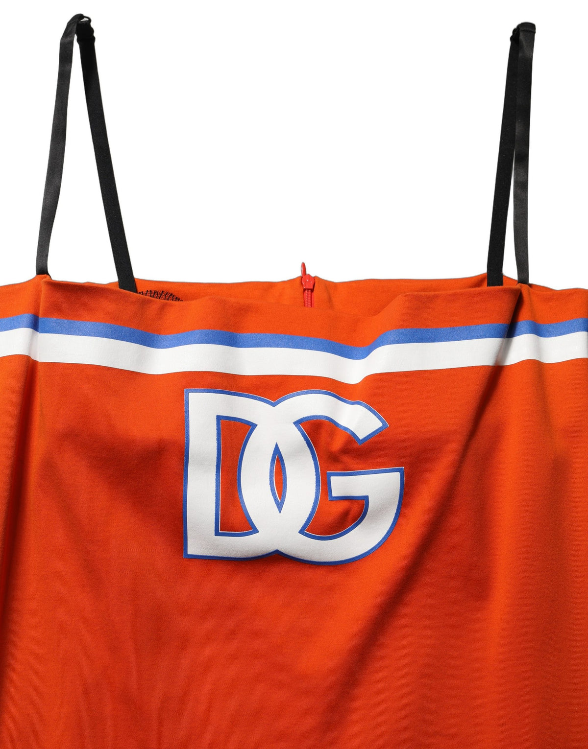 Dolce & Gabbana orangefarbenes Mini-Kleid aus Baumwolle im Superbowl-Football-Design