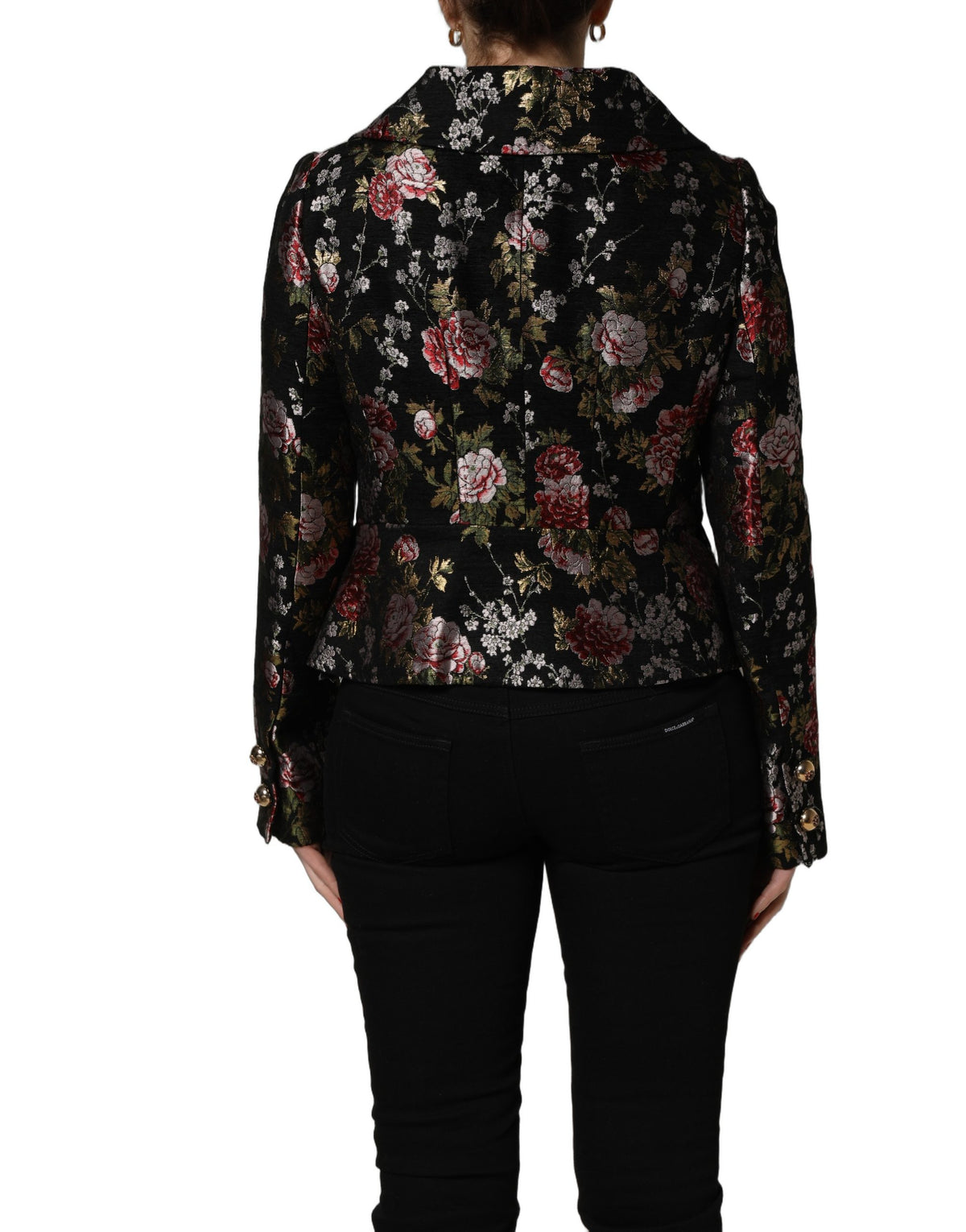 Dolce & Gabbana Blazerjacke aus mehrfarbigem Blumenbrokat