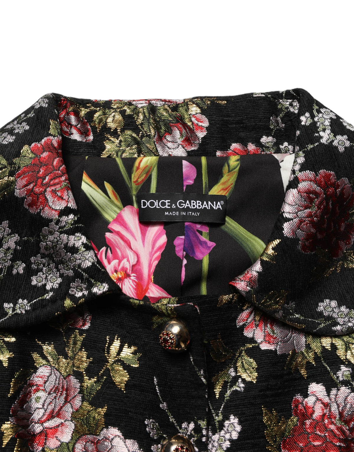Dolce & Gabbana Blazerjacke aus mehrfarbigem Blumenbrokat