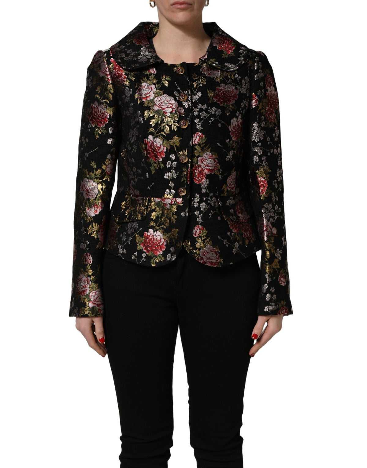 Dolce & Gabbana Blazerjacke aus mehrfarbigem Blumenbrokat