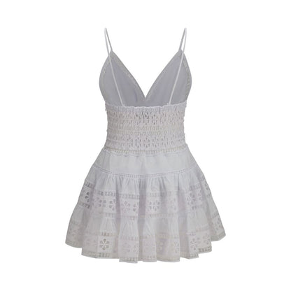 Charo Ruiz White Cotton Casual Dress
