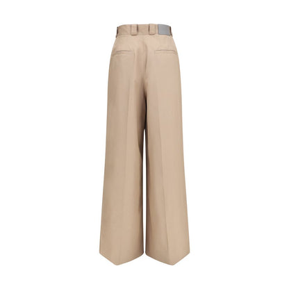 Balenciaga Beige Cotton Flared Pants