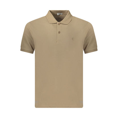 Coveri Moving Brown Cotton Men's Polo Shirt
