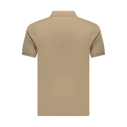 Coveri Moving Brown Cotton Men's Polo Shirt
