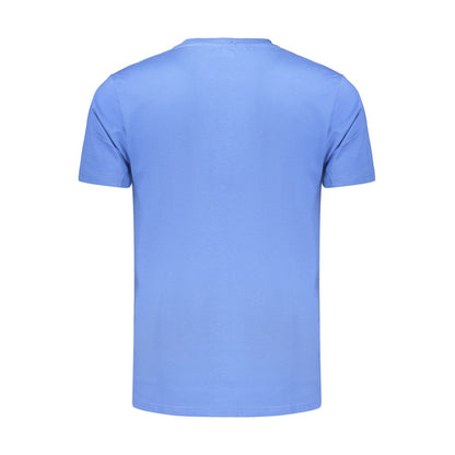 Coveri Moving Blue Cotton Men's T-Shirt