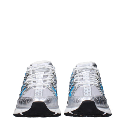 Versace Gray Fabric Athletic Sneakers