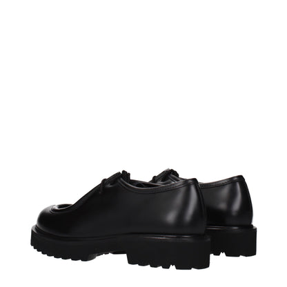 Max Mara Black Leather Oxfords And Derbies