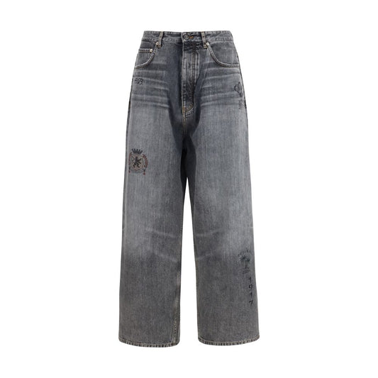 Balenciaga Gray Cotton Casual Pants