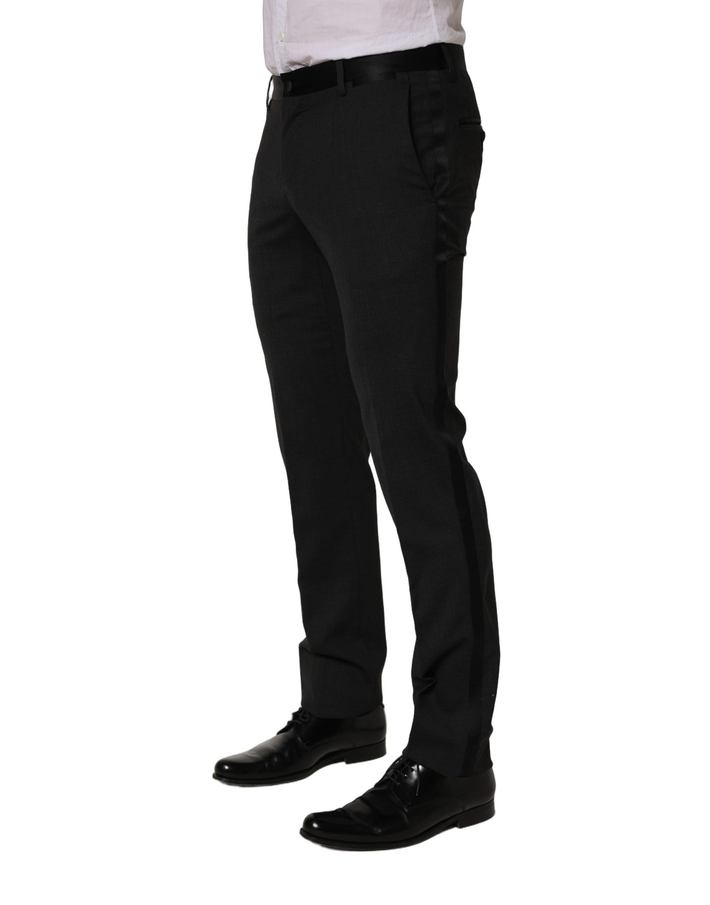 Dolce & Gabbana Black Cotton Dress Formal Men Trouser Pants