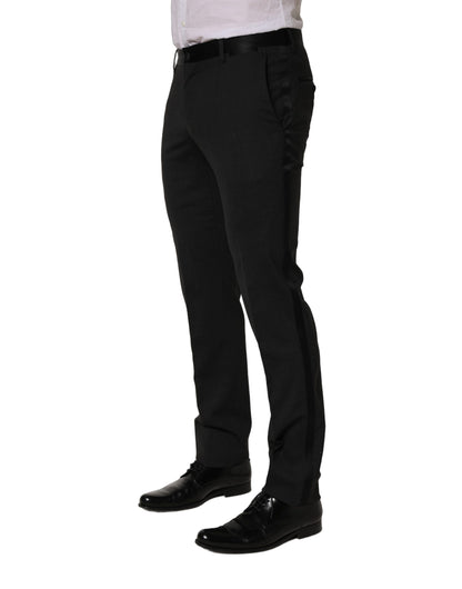 Dolce & Gabbana Black Cotton Dress Formal Men Trouser Pants