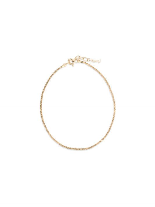Saint Laurent Gold Brass Necklace