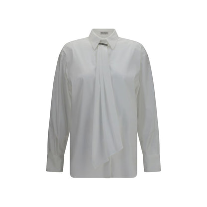 Brunello Cucinelli White Cotton Dress Shirt
