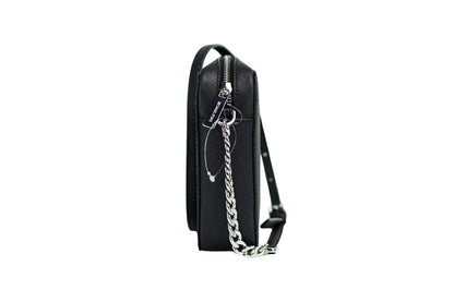 Michael Kors Jet Set Large East West Black Saffiano Leather Crossbody Handbag