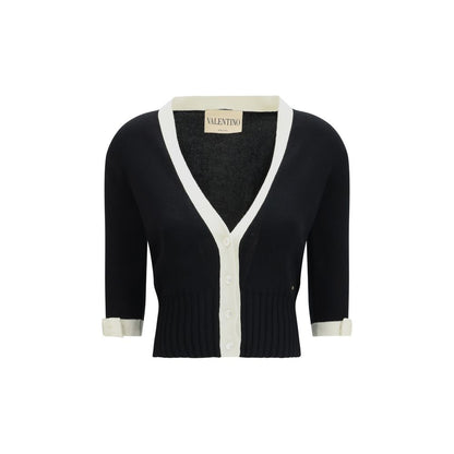 Valentino Garavani Black Cotton Cardigan
