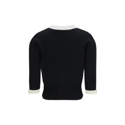 Valentino Garavani Black Cotton Cardigan