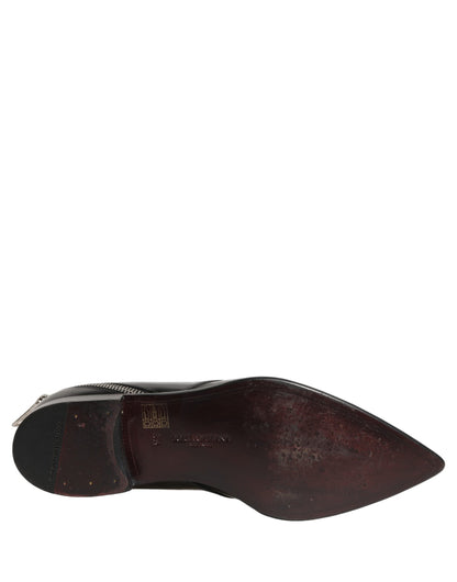 Dolce & Gabbana Black Leather Men Derby Dress Formal Shoes