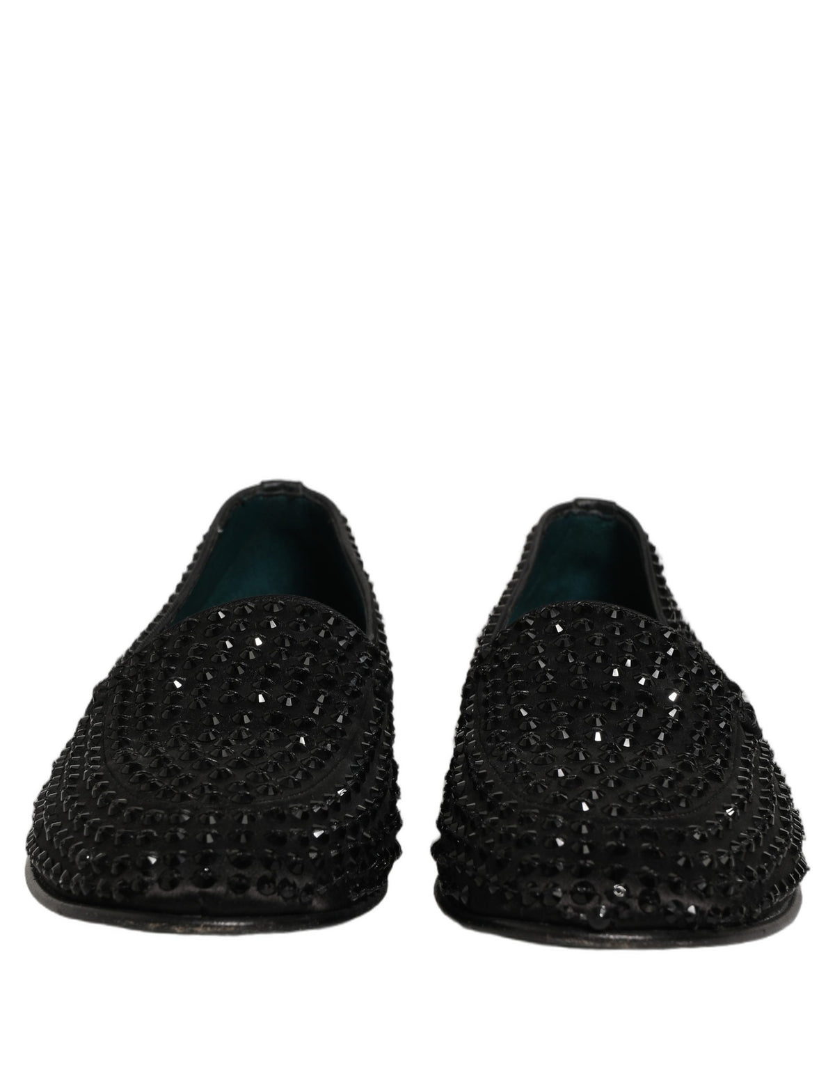 Dolce & Gabbana Schwarze Loafer-Schuhe mit Strassbesatz