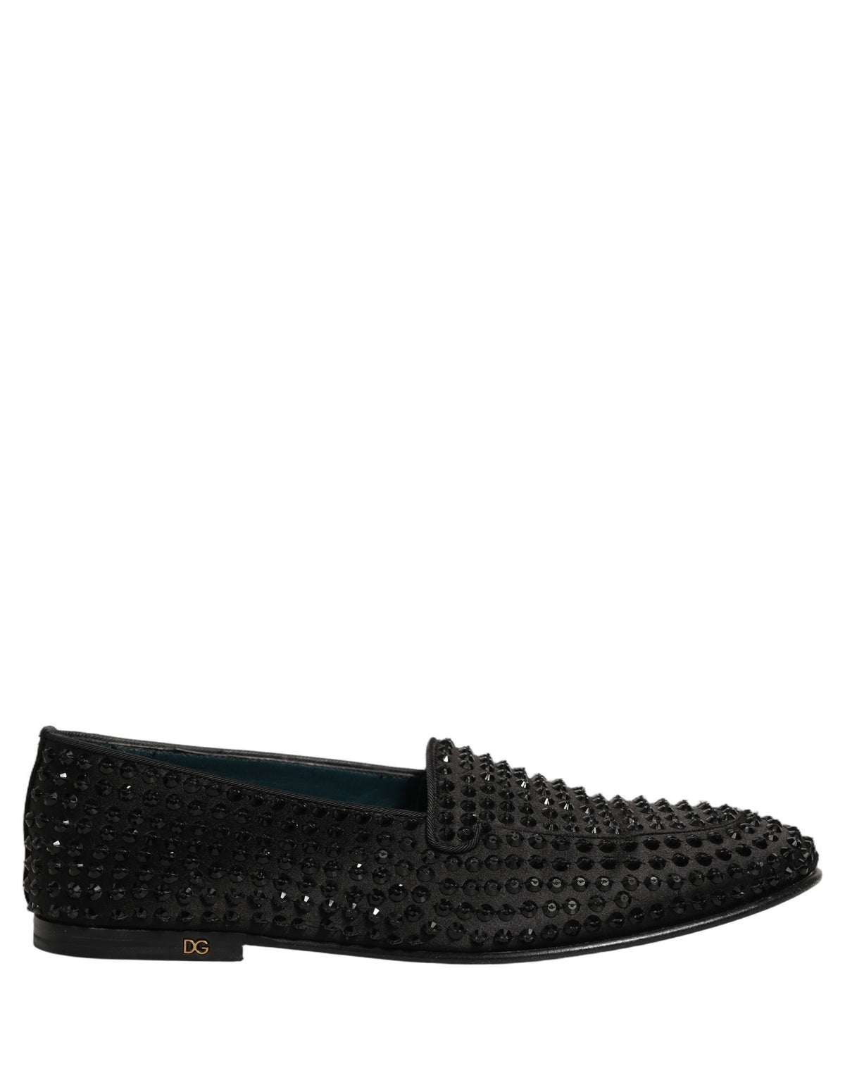 Dolce & Gabbana Schwarze Loafer-Schuhe mit Strassbesatz