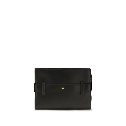 Balmain Black Lamb Ovis Aries Aries Clutch Bag