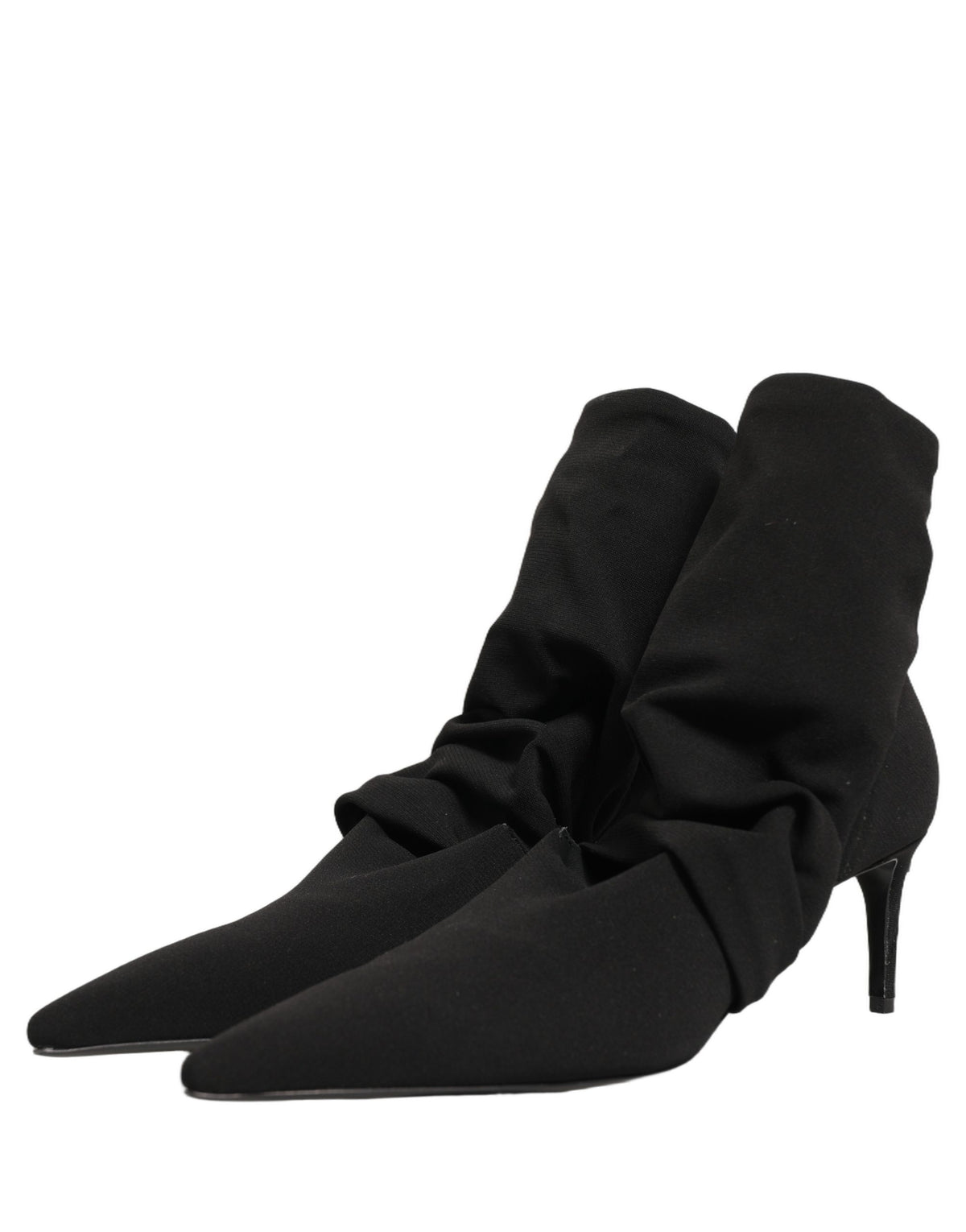Dolce & Gabbana Schwarze Stretch Sockenabsatz Stiefeletten Schuhe