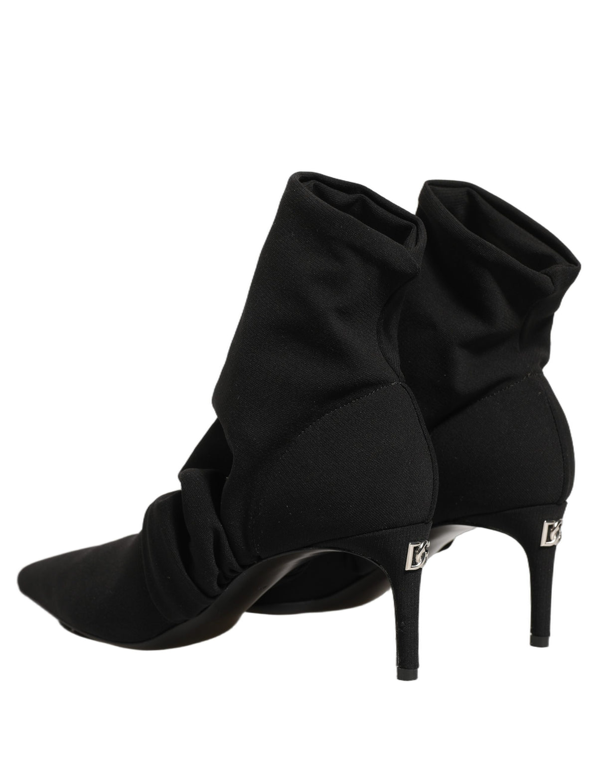 Dolce & Gabbana Schwarze Stretch Sockenabsatz Stiefeletten Schuhe