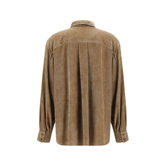 Brunello Cucinelli Beige Viscose Dress Shirt
